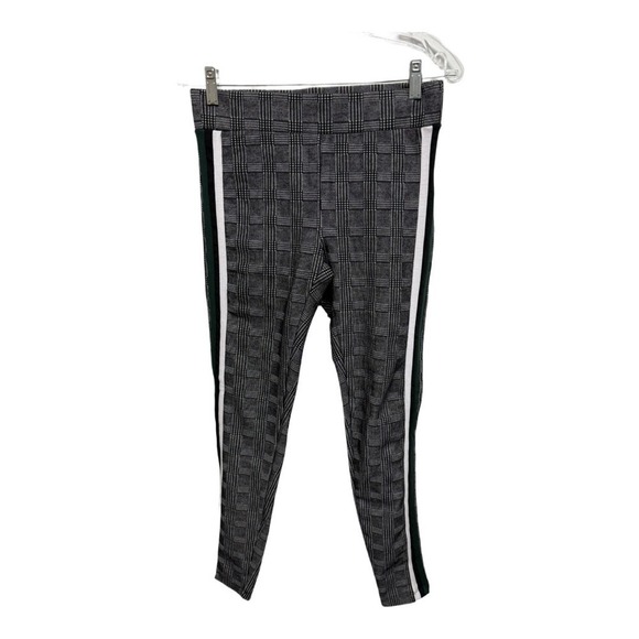 Stoosh Pants - Stoosh Plaid Golf Style Jeggings Legging Black White Green Size Medium Sporty